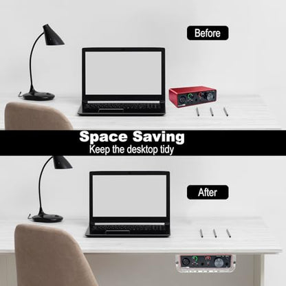 Under Desk Holder for Scarlett Solo 3rd Gen, Acrylic Under Desk Shelf Organizer Under Desk Mount Wall Mount Holder (Transparent) - color: Transparent