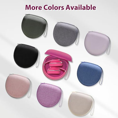 Headphone Case for Beats/Jlab/TOZO/BERIBES/Picun Etc Headphones, Rose | for JLab JBuds Lux ANC/Go Lux ANC, Beats Studio Pro/Solo 4 3,TOZO HT3,KVIDIO Etc Headphone, Hard Shell Case for Travel Home - color: Rose