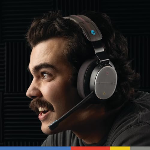 Skullcandy PLYR Multi-Platform Over-Ear Wireless Gaming Headset, Enhanced Sound Perception, 24 Hr Battery, AI Microphone, Works with Xbox PlayStation and PC - Black - color: Black Digi-Hype