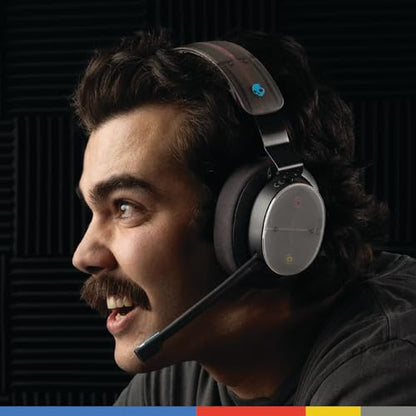 Skullcandy PLYR Multi-Platform Over-Ear Wireless Gaming Headset, Enhanced Sound Perception, 24 Hr Battery, AI Microphone, Works with Xbox PlayStation and PC - Black - color: Black Digi-Hype