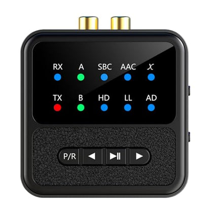 Tangxi Bluetooth 5.4 Transmitter Receiver, Wireless Audio Adapter with Lossless Sound & Low Latency Connection, Support 2 Devices for Headphone Speaker Mobile Phone