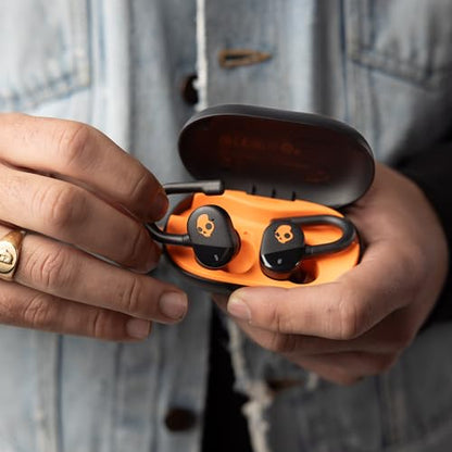 Skullcandy Push Play Active Wireless Earbuds - True Black/Orange - color: True Black/Orange