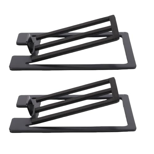 Desk Speaker Stands for Most Bookshelf Speakers, 22 lbs Capacity | ﻿ 1 Pair, 16° Tilt Angle, Anti Vibration Pads, Compact, Aluminum Alloy, Desktop Speaker Riser, Black