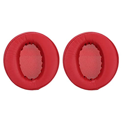 Replacement Ear Pads Cushion for Headset Headphone, Red Earpads with Soft Foam, Comfortable Fit Compatible with Most Over Ear Headphones - color: Red