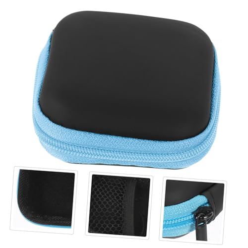 UKCOCO Portable Eva Earbuds Carrying Case with Zipper Durable Water Resistant Cord Organizer for Travel Essentials Compact Electronic Storage Bag for Earphones and Cables