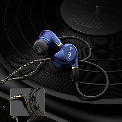 BASN Metalen 4 Drivers in-Ear Monitor Headphones (Sapphire Blue) - color: Blue