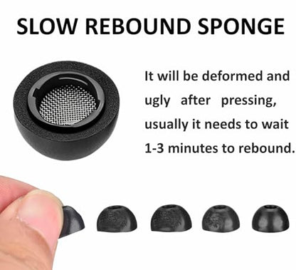 A-Focus for Galaxy Buds 4 Pro Memory Foam Ear Tips Replacement Comfortable Soft Noise Isolation Eartips Compatible with Galaxy Buds 3 Pro SM-R640 SM-R630 XL/L/M/S 4 Pairs
