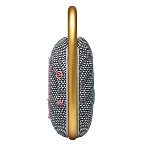 JBL Clip 4 - Portable Mini Bluetooth Speaker, big audio and punchy bass, integrated carabiner, IP67 waterproof and dustproof, 10 hours of playtime, speaker for home, outdoor and travel (Grey) - color: Grey