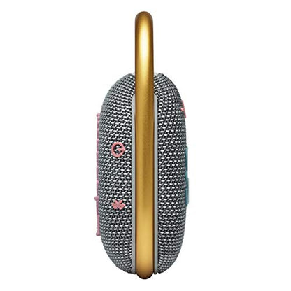 JBL Clip 4 - Portable Mini Bluetooth Speaker, big audio and punchy bass, integrated carabiner, IP67 waterproof and dustproof, 10 hours of playtime, speaker for home, outdoor and travel (Grey) - color: Grey