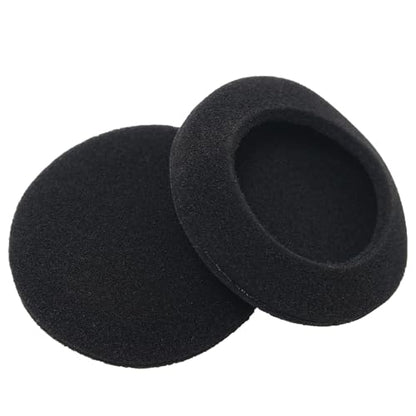 10PCS Ultra Soft Ear Pad Foam Covers Rollable for Storage 2.4 Inches for Standard Size Office Phone Headsets Head Mounted in-Ear Black