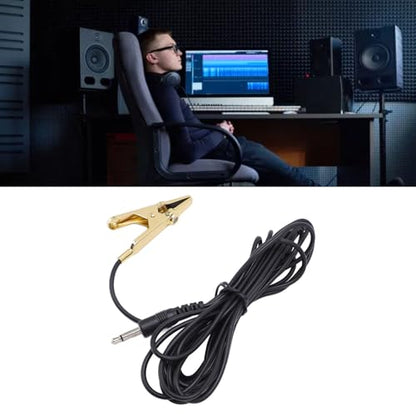 Qinlorgo Lavalier Microphone, High Sensitivity Unidirectional Condenser Mic for Lectures Podcasts, with 3 Meter Cable, Compatible with Wireless Transmitter