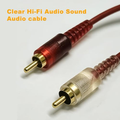 HTDYOO RCA Cables, 2 RCA Stereo Audio Cable - 5 Feet. | Gold-Plated | 2-Male to 2-Male RCA audio stereo subwoofer cable