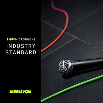Shure SM58S Pro XLR Dynamic Vocal Microphone with On/Off Switch | Cardioid dynamic vocal mic with on/off switch for studio, live performance, podcasting and recording - style: SM58 with On/Off Switch