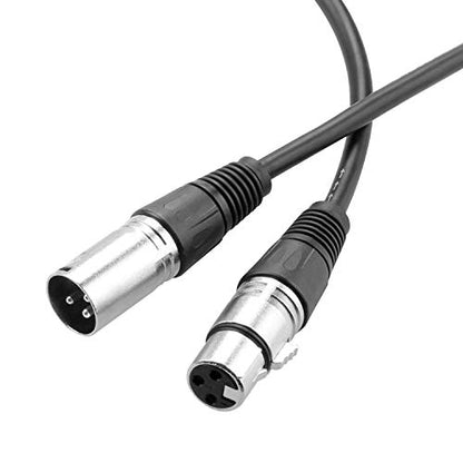 ABuff 5 Pack 20ft XLR Cable, Profession Balanced 3 Pin DMX Cables Male to Female, XLR Microphone Cable Patch Cables for Microphone, Audio, Guitar, Speaker