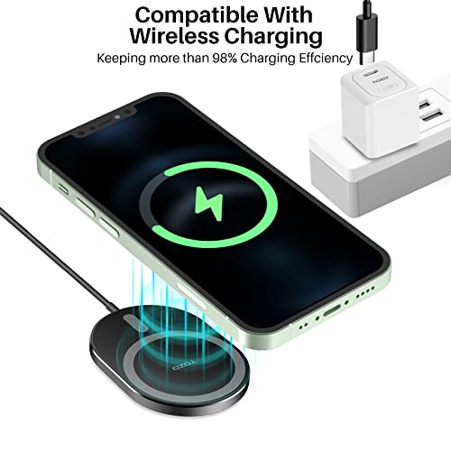 TOZO Upgraded W10 Magnets Wireless Charger, USB C Charging Station Aviation Aluminum Computer Numerical Control Fast Charging Pad Compatible for iPhone 17/16/15/15 Plus/15 Pro/15 Pro Max/14, Black