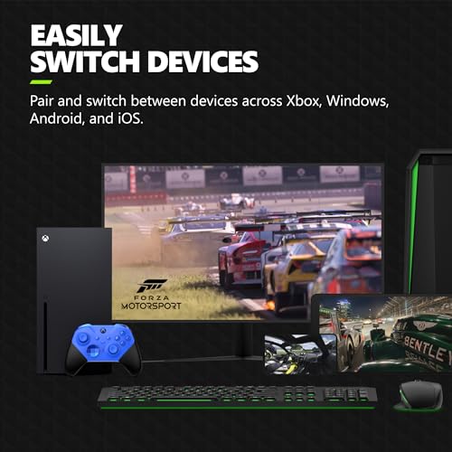 Xbox Elite Series 2 Core Wireless Gaming Controller – Blue Series X|S, One, Windows PC, Android, and iOS - color: Blue