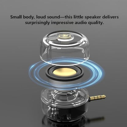 2026 Portable Speaker, Small Speakers with 3.5mm Aux Input Jack, Plug-in Mini Speaker, Suitable for Call, Digital Wind Instrument, Tablets, Laptops and MP4