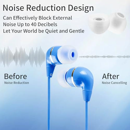 24 Pairs Silicone Ear Bud Replacement Tips,Earbud Tips Covers S/M/L Sizes | Universal Earbud Covers Compatible with Most in-Ear Headphones, Noise Isolation Ear Gels Cushion Replacement Kit