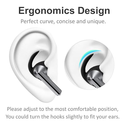 A-Focus 6 Pairs Galaxy Buds 3 Pro Ear Hooks Sport Ear Tips Replacement Anti-Slip Non-Slip Silicone Eartips and Covers Gel Wings Accessories Compatible with Samsung Galaxy Buds 3 Pro Gray