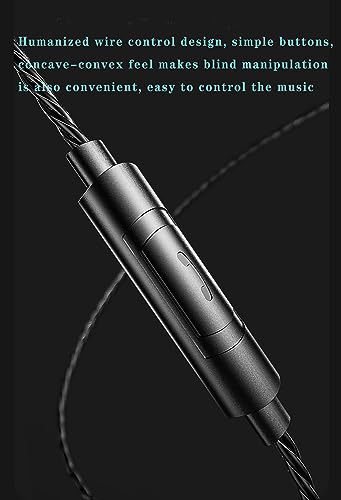 DX2 in-Ear Earphone HiFi in-Ear Earphone Earbud with New 10mm Composite Magnetic Dynamic Driver in Ear Monitor Earbuds with Detachable C Pin 0.75MM Cable (Purple,with Mic) … - color: Purple, size: With Mic