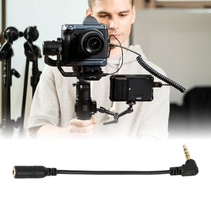 Joyzan TRS to TRRS Adapter Cable, 3.5mm Microphone Audio Headset Adapter | Female to Male Headphones Converter Cords DSLR Camera PC Laptop Smartphone Tablet Recorders Computer Camcorders Mixers
