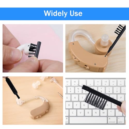 8 PCS Hearing Aid Cleaning Tools Hearing Equipment Cleaning Kits Cleaning Brush and Magnet with Case Multifunctional Earbuds Headphones Cleaning Accessories