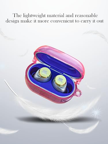 Case for AVIOT TE-V1R-HEN hololive English -Myth- Collaboration Wireless Earbuds,Soft Protective,Shockproof,BOVUGAC Silicone Case Cover with Keychain & Cleaning Kit & Lanyard-Pink - color: Pink