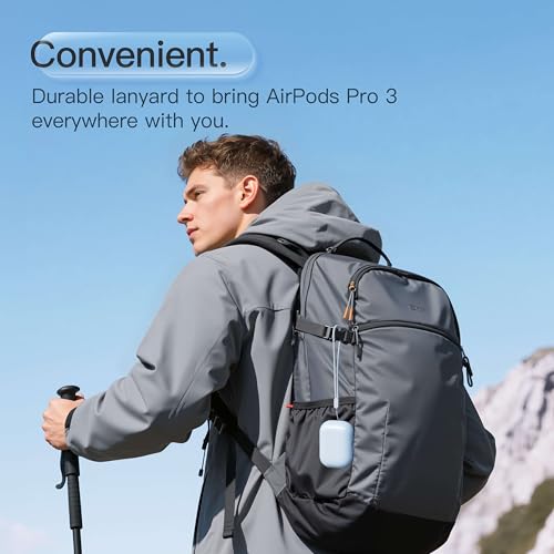Case for AirPods Pro 3 Never-Sretch-Out DamonLight Shock-Proof Protective Semi Hard Silicone Case Compatible with Apple Airpods Pro 3rd Generation (Ice Blue) - color: Pale Blue