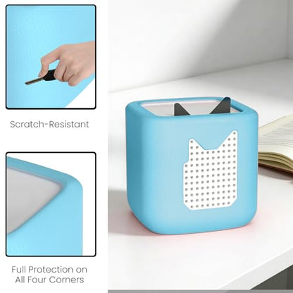 Case for Toniebox 2 & 1 Audio Player,Soft Protective,Silicone Case Cover(Blue)