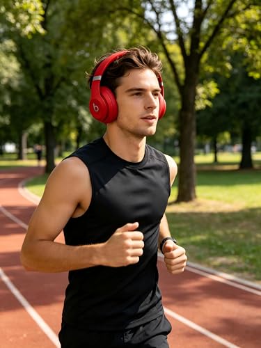 Replacement Ear Pads Compatible with Beats Studio 3 Wireless red - color: red