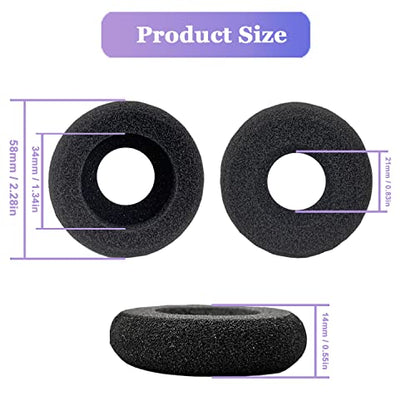 Ear Cushions for Plantronics Headset Earpads Replacement Foam Ear Pad | Work for Plantronics HW251N HW261N HW510 HW520 Blackwire C320 3210 3220 3320 Jabra PRO 920 Biz 1500 GN2000 Headphone (4 Pack)