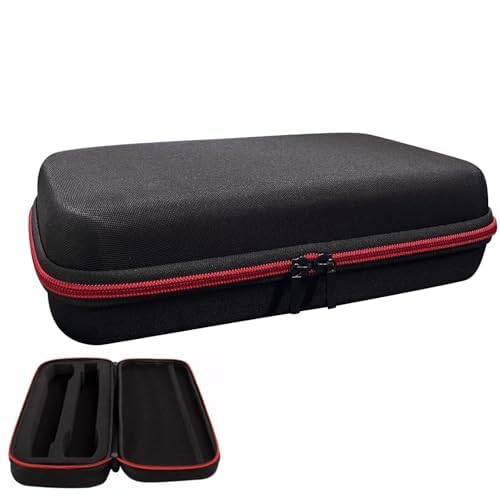 2 Slots Wireless Microphone Carrying Case, Travel Microphone Bag with Handle/Mesh Pocket for Accessories, EVA Hard Shell Microphone Storage Case Organizer for Wireless Mic System Handheld Microphones