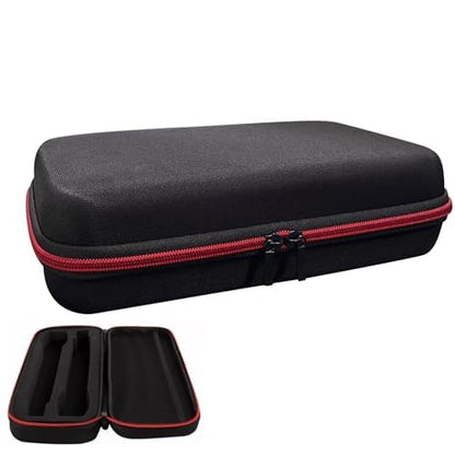 2 Slots Wireless Microphone Carrying Case, Travel Microphone Bag with Handle/Mesh Pocket for Accessories, EVA Hard Shell Microphone Storage Case Organizer for Wireless Mic System Handheld Microphones