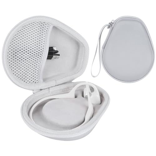 Case for SHOKZ OpenRun Pro2/Mini/1/OpenMove/OpenSwim Headphones | Open-Ear Bone Conduction Sport Headphones Accessories, For Standard and Mini, Travel Friendly - color: Grey Case