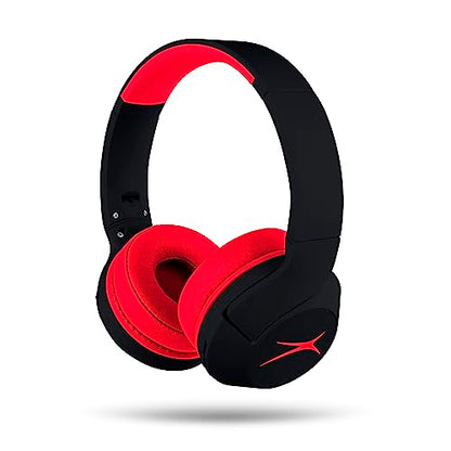 Altec Lansing - Kids Bluetooth Headphones, Wireless Over Ear - color: Blackout Classic Red