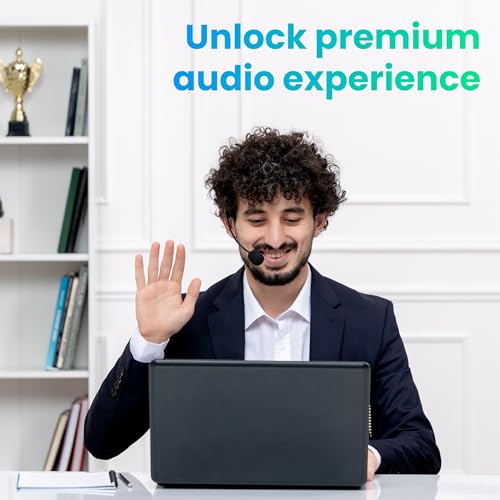 OTM Essentials Pro Headset, Noise-Canceling Headphones, On-Ear Design, in-Line Volume Control, Headset with Mic and USB, Quick Plug and Play