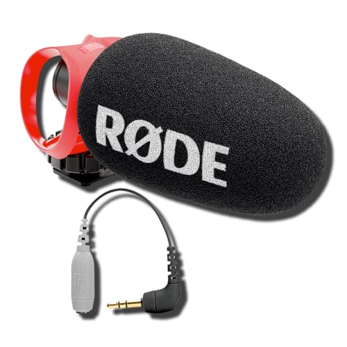 Rode VideoMicro II On-Camera Shotgun Microphone Bundle with SC3 3.5mm TRRS to TRS Adaptor — Supercardioid Camera Mic for Vlogging, Filmmaking, Journalism, Smartphone-Cam Shoots - color: SC Bundle