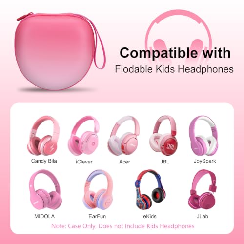 Kids Headphone Case, Gradient Peach (Case Only) | Compatible with Candy Bila, iClever, JBL, acer, JoySpark, MIDOLA, EarFun, IMYB, noot Products Kids Headphone - color: Gradient Peach