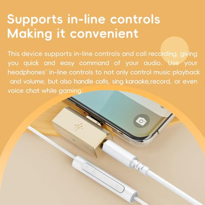 FiiO/Snowsky Tiny Portable DAC & Headphone Amplifier, Hi-Res USB DAC, PEQ Precision Tuning, PCM 384kHz/DSD256 Decoding, Android App/Web Control (3.5mm + Type-C Dual Ports,Tiny A Silver)
