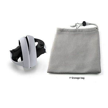 Protective Carrying Case Kit Compatible with PS-VR2, Portable Hard Storage Bag with Lens Covers,Mesh Storage Bag, Cable Tie for Headset and Touch Controllers Accessories