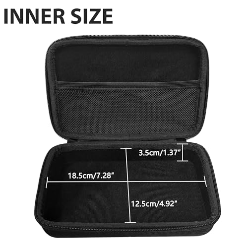 Musiin Audio Interface Case Compatible with Focusrite Scarlett 2i2 4th Gen | Hard shell case with velvet lining and mesh pocket for Audio Interface and Roland AIRA Compact gear. - color: Black
