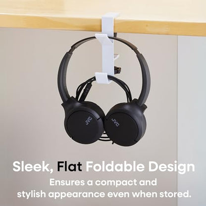 JVC USB-C Wired On-Ear Headphones with Mic – Comfortable All-Day Wear, Clear Calls, Rich Sound – Foldable & Lightweight – Tangle-Free Single-Sided Cable – Great for Gaming & Work from Home - color: Black