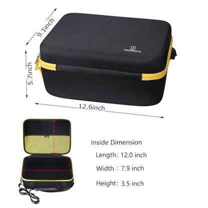 Tourmate Hard Case applicable DEWALT Bluetooth Speaker,Travel Case for 20V MAX Speaker, DCR010 100 ft Range Speaker Storage Box (Only Box) (Black + Yellow)