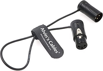 Alvin's Cables Low-Profile 3 Pin XLR Male to Female Cable Original Connector Balanced Microphone Audio Cord Sommer SOD-14 - size: 12 inches