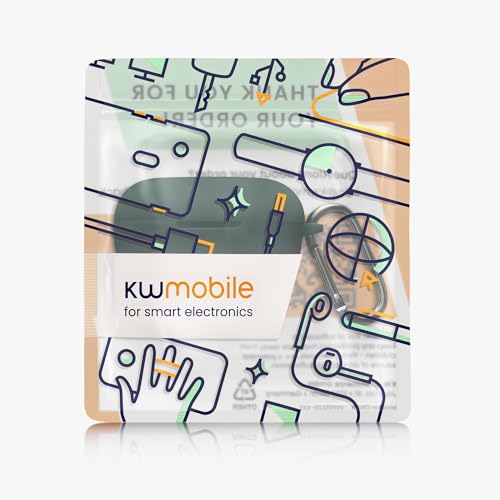 kwmobile Cover for Bose QuietComfort Earbuds Case - Silicone Cover for Earbuds Charging Case - Protective Headphone Holder with Carabiner Clip - Dark Green - color: dark green