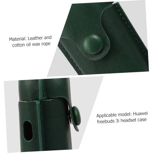 PRETYZOOM Waterproof Earphone Case for 3i Model, Dust-Proof Portable Earphone Holder with Anti-Lost Protection, Dark Green Storage Pouch for Travel and Camping