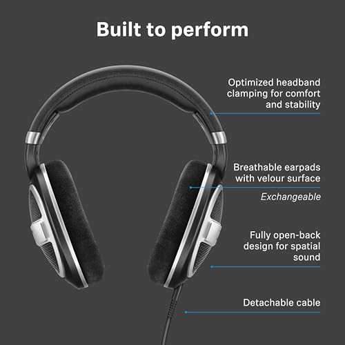 Sennheiser HD 599 SE Open-Back Wired Headphones,Comfortable Fit, Black | Premium Design, Balanced Audio, Comfortable Fit, Wired for Music - style: HD 599 SE