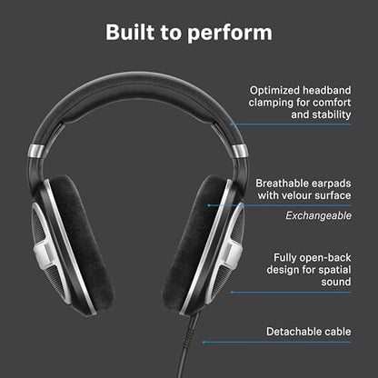 Sennheiser HD 599 SE Open-Back Wired Headphones,Comfortable Fit, Black | Premium Design, Balanced Audio, Comfortable Fit, Wired for Music - style: HD 599 SE