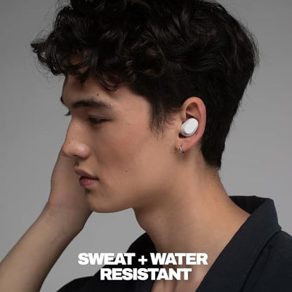 Skullcandy Dime 360 Wireless Earbuds with Clip-Anywhere Case - Bone | In-Ear Fit, Bluetooth, Noise Isolating, 28 Hours Battery, Microphone for iPhone Android, Easy Clip-On Design for Travel - color: Bone