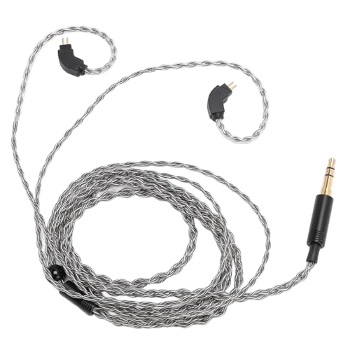 Premium Silver Plated Copper Earphone Cable Replacement for TFZ QDC Revonext 3 5mm to 0 78mm 2 Pin with Memory Wire Earhooks Clear Sound Lossless Upgrade